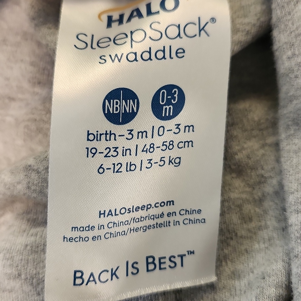 HALO SleepSack Swaddle Light Grey - Picture 11 of 12